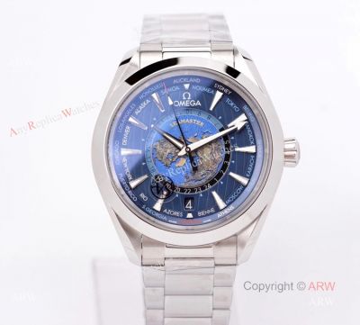 (VS Factory) Omega Aqua Terra Worldtimer Blue Dial 43mm Swiss Replica Watch